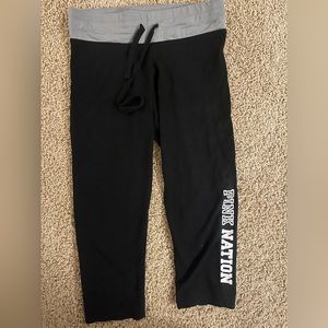 Pink Nation cropped yoga pants